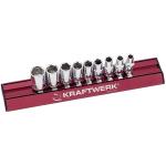 Kraftwerk Tools 100599 Jeu de 9 douilles en pouce MAGALU 1/4"