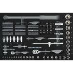 Kraftwerk Tools 105.102.017 Insert de Douilles 1/4" 1/2" pour servante d'atelier 164-pcs