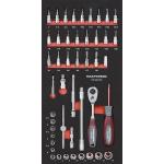 Kraftwerk Tools 105.401.001 Jeu de douilles 1/4" 46pcs. Inlay 20x40