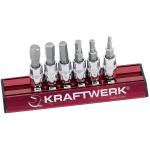 Kraftwerk Tools 106099 Jeu de 6 douilles-embouts 6 p.creux 1/4"
