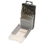 Kraftwerk Tools 13904 19-pzas. Set de brocas helicoidales HSSE-Co 5 Ø 1-10/0.5 mm