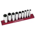 Kraftwerk Tools 201599 Jeu 9 douilles longues pouce MAGALU 3/8"