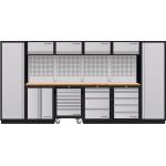 Kraftwerk Tools 3964K-HS745H-K4 Mobilio 6 combi, 2x armario alto, carro de taller, haya