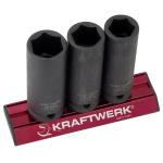 Kraftwerk Tools 381099 Jeu de 3 douilles impact MAGALU 1/2"