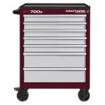 Kraftwerk Tools 101.107.CLA Carro de taller BT700s 60/40 7 cajones rojo-gris