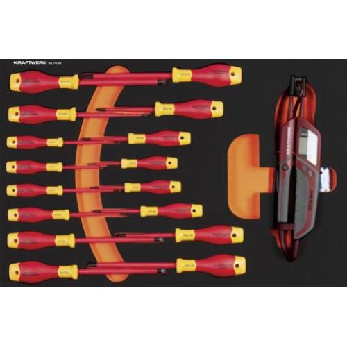 Kraftwerk Tools 105.110.001 VDE Inaly con Destornilladores ranura / PH/ PZ 16 pz.