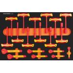 Kraftwerk Tools 105.110.004 VDE insert open-end wrench/ T-handle outside hexagon 19pcs.