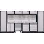 Kraftwerk Tools 3964K-HS745H-K4IX Mobilio 6 combi, armario de 2x de altura, carro, inox