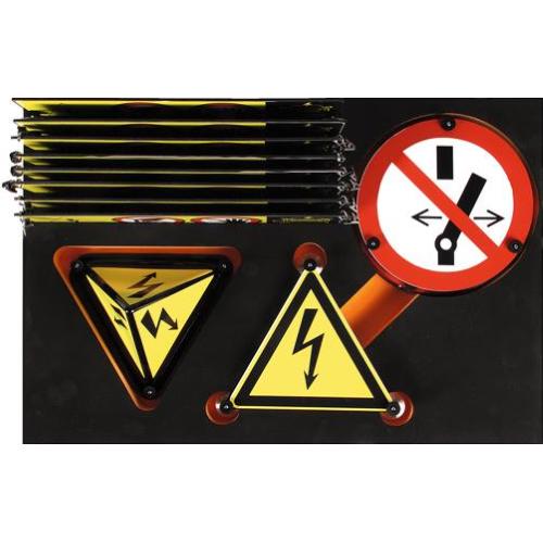 Kraftwerk Tools 510.100.000 Juego de señales de advertencia y seguridad de alta tensión