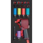 Kraftwerk Tools 105.401.027 Jeu de clés à chocs 1/2" 17 pièces. Inlay 20x40