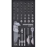 Kraftwerk Tools 105.301.035 Jeu de cliquets réversibles 1/4" 61-pcs. Insert 20x40