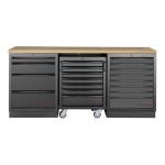Kraftwerk Tools 3964K-BLK-002 MOBILIO BLK Mueble modular 3 elementos, Haya