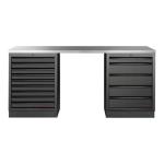 Kraftwerk Tools 3964K-BLK-007-IX MOBILIO BLK Mueble modular 2 elementos, Acero inoxidable