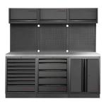 Kraftwerk Tools 3964K-BLK-005-IX MOBILIO BLK Mueble modular 3 elementos, Acero inoxidable