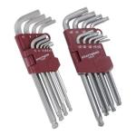 Kraftwerk Tools 3602+3608 Jeu de 19 clés mâles+TX à tête sphérique