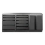 Kraftwerk Tools 3964K-BLK-001-IX MOBILIO BLK Mueble modular 3 elementos, Acero inoxidable