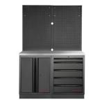Kraftwerk Tools 3964K-BLK-019-IX MOBILIO BLK Mueble modular 2 elementos, Acero inoxidable