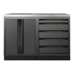 Kraftwerk Tools 3964K-BLK-018-IX MOBILIO BLK Mueble modular 2 elementos, Acero inoxidable