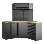 Kraftwerk Tools 3964R-BLK MOBILIO BLK Mueble esquinero modular 3 elementos, Haya