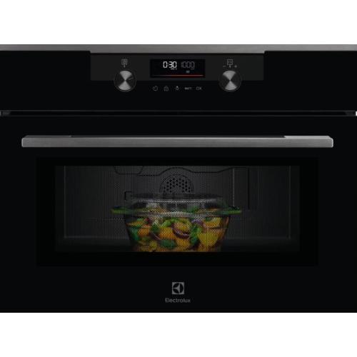 Electrolux KVMDE46H Microwave oven Built-in | Class N/A | 45cm, Pure Black, Microwave + grill