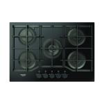 Hotpoint HAGS72FBK Gaskochfeld einbau Schwarz, Einbauversion, 73 cm