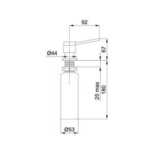 Foster Dispenser Detersivo Cromato New - 8530000 Distributeur de savon Encastré | Classe énergétique - | chromé, compatibilité Foster
