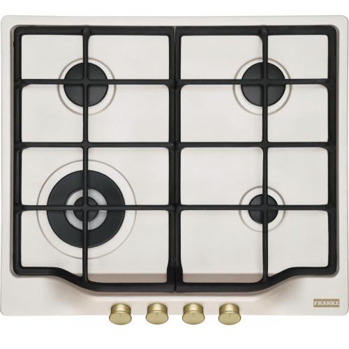 Franke FCH 604 3G TC PW C- 106.0696.854 Plaque de cuisson à gaz Encastré | Blanc, À encastrer, 59 cm