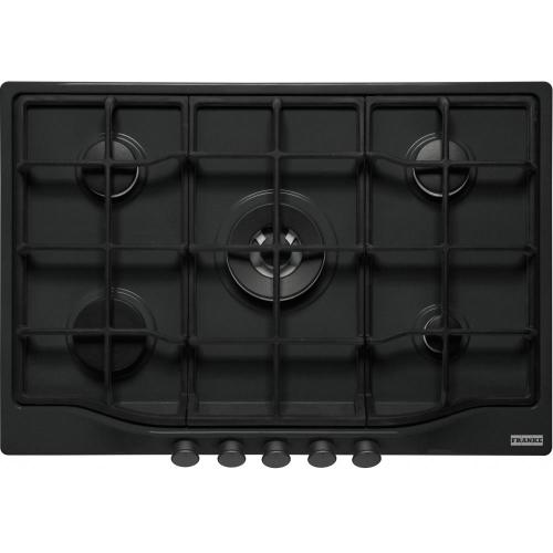 Franke FCH 755 4G TC MB C - 106.0691.512 Gaskochfeld Einbau | Schwarz, Einbauversion, 75 cm