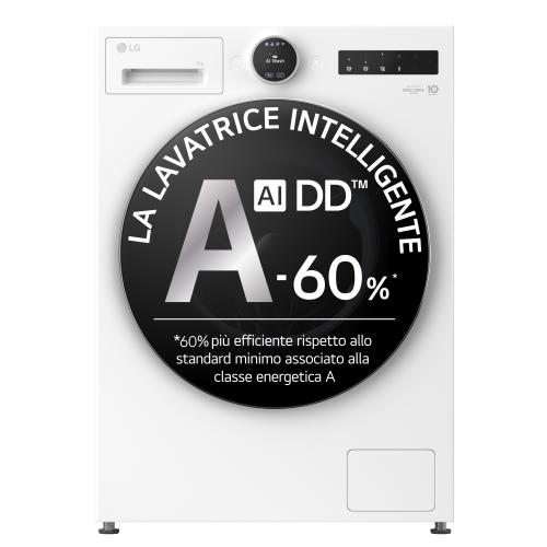 LG F4X9009TWCE Washing machine Freestanding | Class A | Classe A-60%, 1400 giri, Display Easy Circle