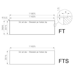 Foster Piano S4000 Linea 4F Ft Inox Ra - 7259042 Gas hob Built-in | 4 burners, Stainless steel finish, Front controls