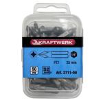Kraftwerk Tools 2711-50 Embout Pozidriv 1/4" 25 mm No. 1, 50 pcs