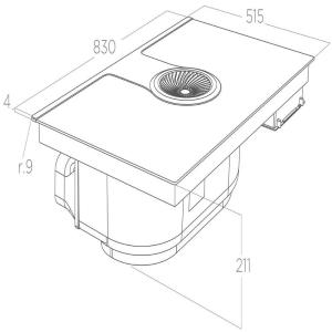 elica NIKOLATESLA ONE EVO BL/A/83 - PRF0196318 Induction hob with integrated extractor hood