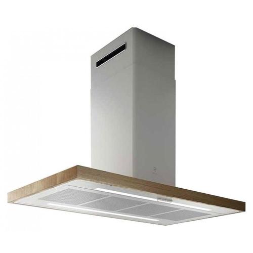 elica BIO ISLAND @ WH/A/120x53 USB ROVERE - PRF0148081A Dunstabzugshaube Insel | Klasse A+ | Breite 120 cm, Farbe Weiß, Klasse A+