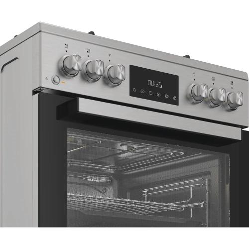 Hotpoint-Ariston HS68G8PHX/E/1 Cooker Freestanding | Class A | Electric oven, 4 gas burners, stainless steel finish