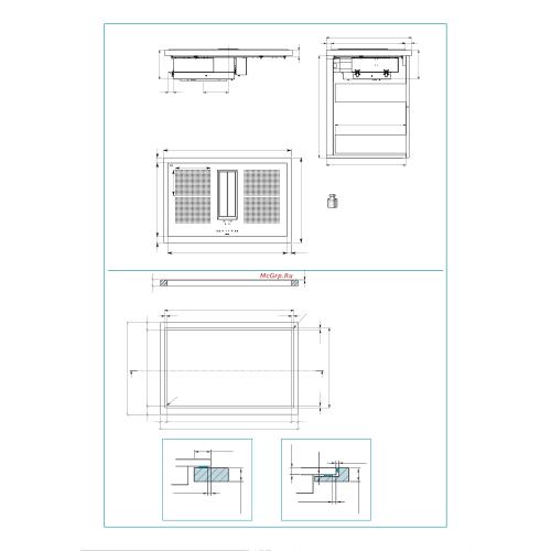 Falmec QUANTUM PRO EASY 90 VETRO NERO LUCIDO RAL 9005 - CUZQ90.04P8#ZZZN461F Dunstabzugshaube Einbau | Klasse A+ | Induktionskochfeld mit integrierter Dunstabzugshaube, schwarze Glaskeramik, Double-Bridge-Funktion, Motor Brushless, Luftdurchsatz 600 m³/h
