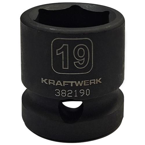 Kraftwerk Tools 382190 1/2" kurze Schlag-Stecknuss 19 mm