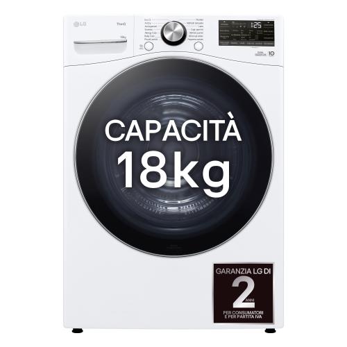 LG RH18U8AVCW Trockner Freistehend | Klasse D | Motore Direct Drive, AI Dry, Wi-Fi