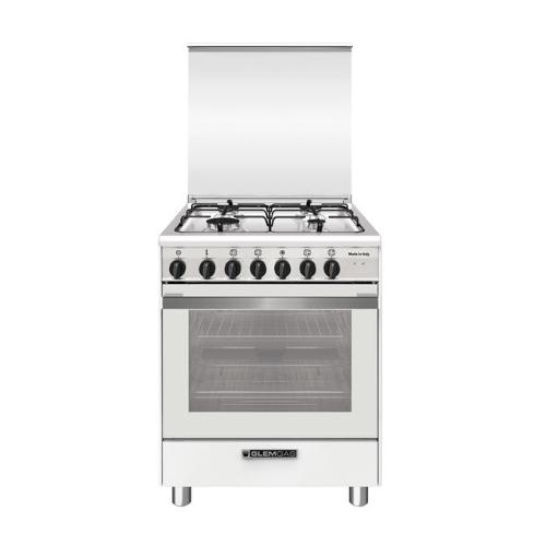 Glem Gas SA664MWH6 Cocina Instalación libre | Clase energética A | Cucina, Acciaio inox, Manopola