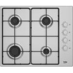 Beko HIGG641C3SX Gaskochfeld einbau 4 Brenner, 60 cm, Edelstahl