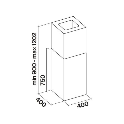 Falmec Mira Plus Island 40 Eu Inox 220-240V - 50-60Hz T80 S/Filtro Campana extractora Isla | Clase energética A | Motor externo, 3 velocidades, Filtro de carbón