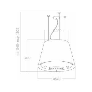 elica EASY UX IX/F/50 - PRF0120354A Hood Wall-mounted | Class A | 50 cm, stainless steel, LED, electronic controls