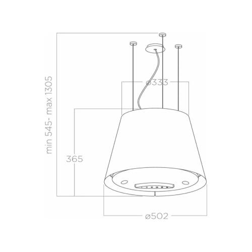 elica EASY UX IX/F/50 - PRF0120354A Hood Wall-mounted | Class A | 50 cm, stainless steel, LED, electronic controls