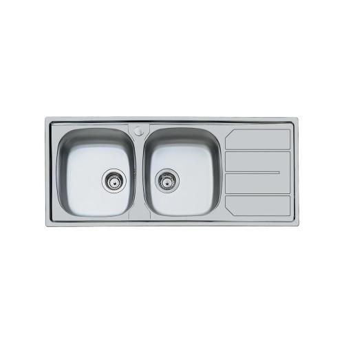 Foster Inox Prel.2Vsx+Sc.F3,5" - 1812562 Sink Sink | 2 basins, stainless steel, sdrainer sx