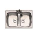 Foster Inox 2V.Prel. F.3,5" - 1279560 Sink Sink | 2 basins, stainless steel, drain 3, 5"