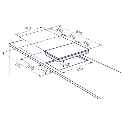 Electrolux EGG3222N Plaque de cuisson à gaz Encastrable | Classe énergétique N/A | 30 cm, 2 zones, Inox