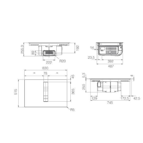 elica NIKOLATESLA FIT XL RAW BR/A/83 - PRF0202499 Induktionskochfeld mit integrierter dunstabzugshaube einbau Induktionskochfeld mit Dunstabzugshaube, mattschwarzes Glas, 83 cm, Touch-Schieberegler | Energieklasse A