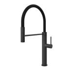 Gessi GESSI 316 Semiprofessionale Matte Black - 60012#299 Grifo monocomando Fregadero | Negro mate, Caño semiprofesional doble función, Altura caño 250 mm