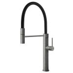 Gessi GESSI 316 Semiprofessionale Steel Brushed - 60012#239 Grifo monocomando Fregadero | Acero Inoxidable Cepillado, Caño semiprofesional doble función, Altura caño 250 mm
