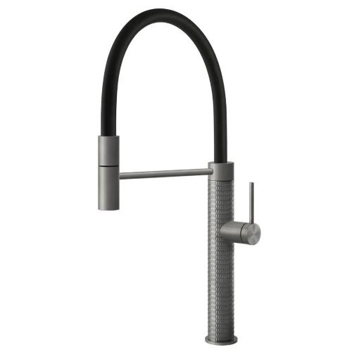 Gessi GESSI 316 Semiprofessionale Steel Brushed - 60012#239 Einhandhebelmischer Spüle | Gebürsteter Edelstahl, Halbprofessionell, Schwenkauslauf