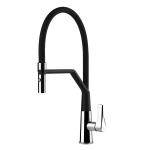 Gessi PROTON Semiprofessionale Chrome - 17191#031 Grifo monocomando Fregadero | Cromo brillante, Caño semiprofesional doble función, Altura caño 250 mm